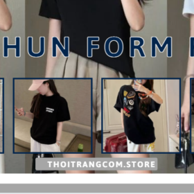 Phối đồ với áo thun form rộng nữ trẻ trung, năng động
